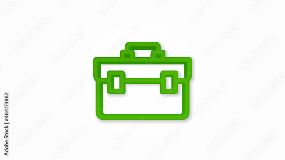 Toolbox 3d realistic line icon. Vector top view illustration. color pictogram isolated on white background Toolbox 3d realistic line icon. Vector top view illustration. color pictogram isolated on white background