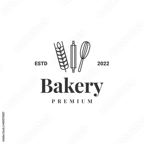 Bakery production logo template design