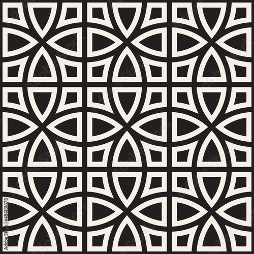 Vector seamless pattern. Repeating geometric elements. Stylish background design.