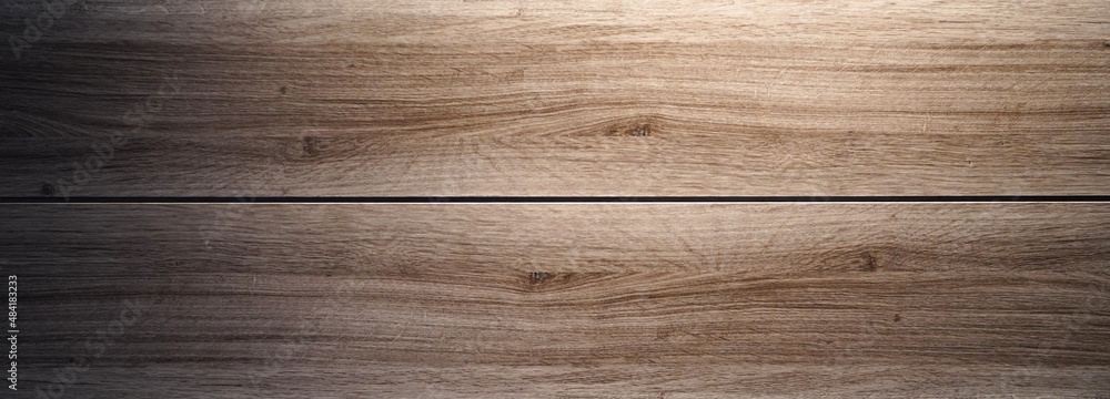 Fototapeta premium シャドーの入った木のボードの背景テクスチャー