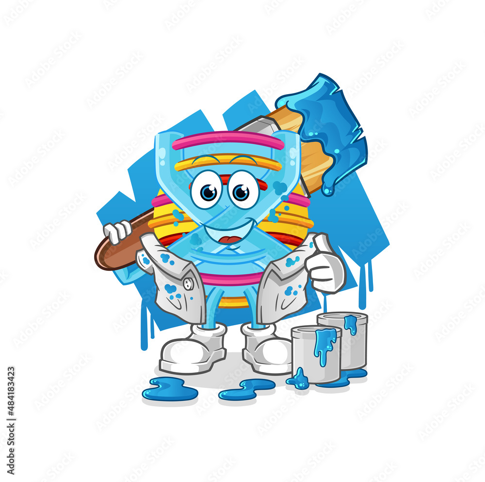 Fototapeta premium DNA painter illustration. character vector
