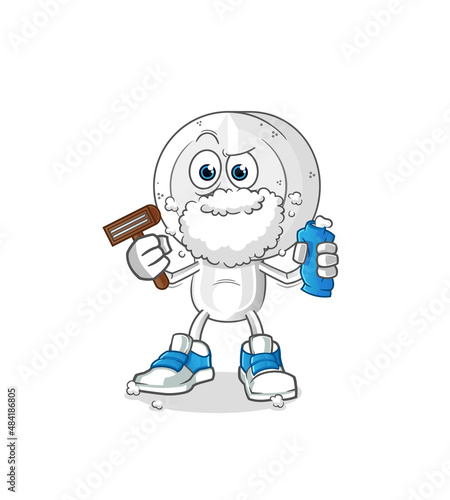 medicine tablet head cartoon shave facial hair vector. cartoon character