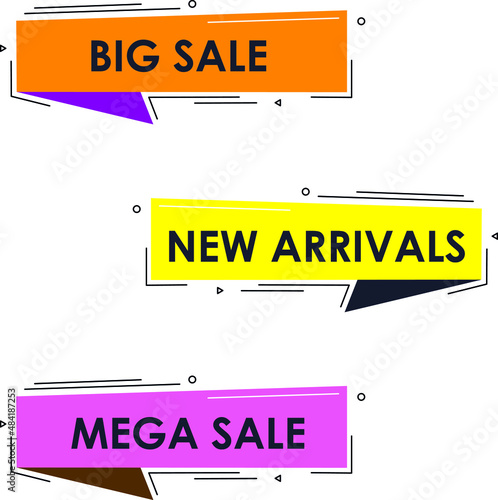 set of discount banner