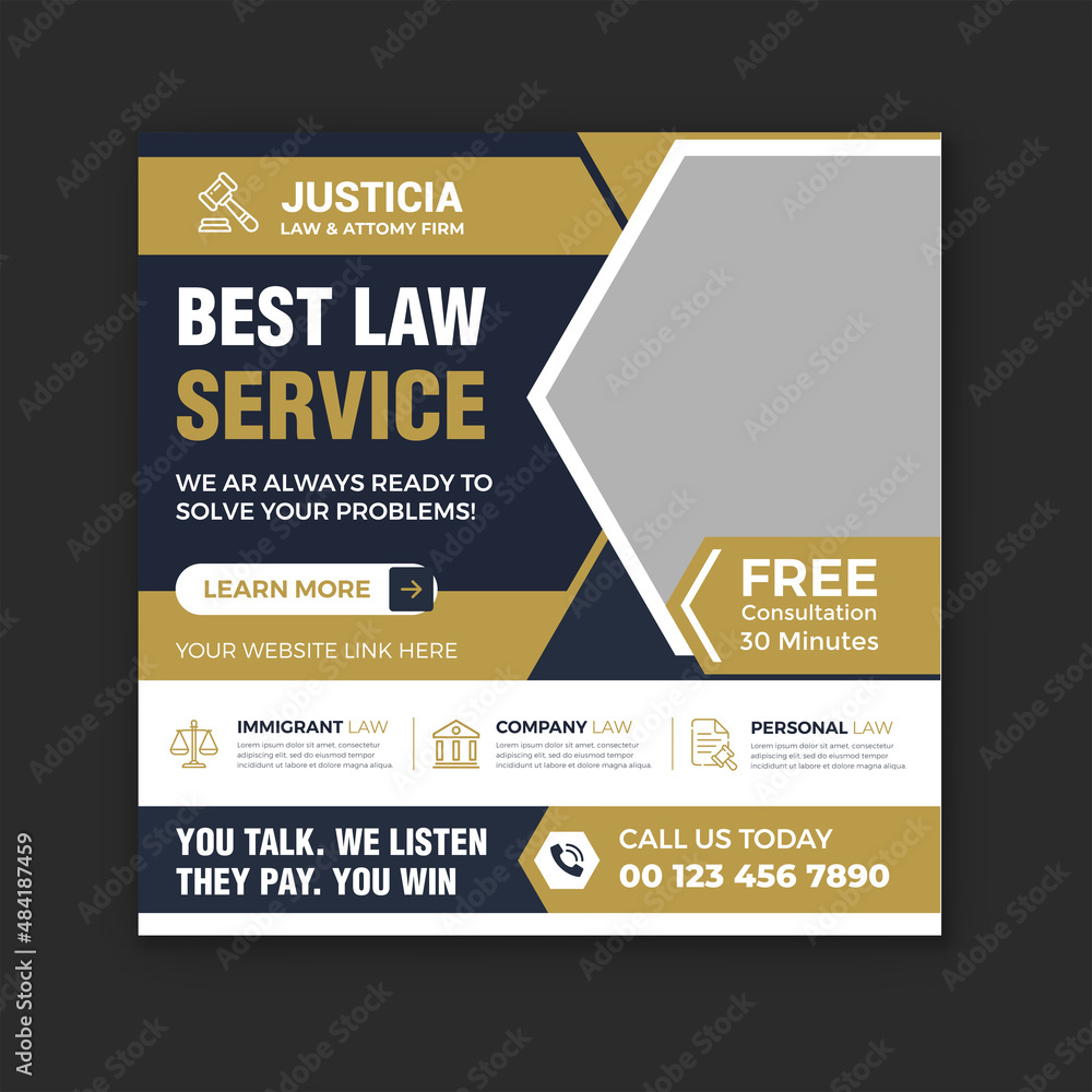 Lawyer Law firm banner Template