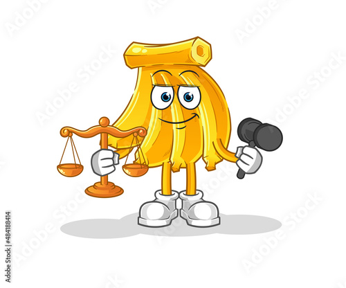 Banana lawyer cartoon. cartoon mascot vector