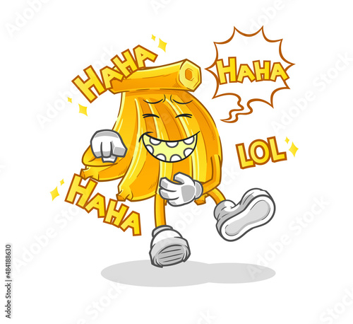 Banana Laugh Out Loud character. cartoon mascot vector