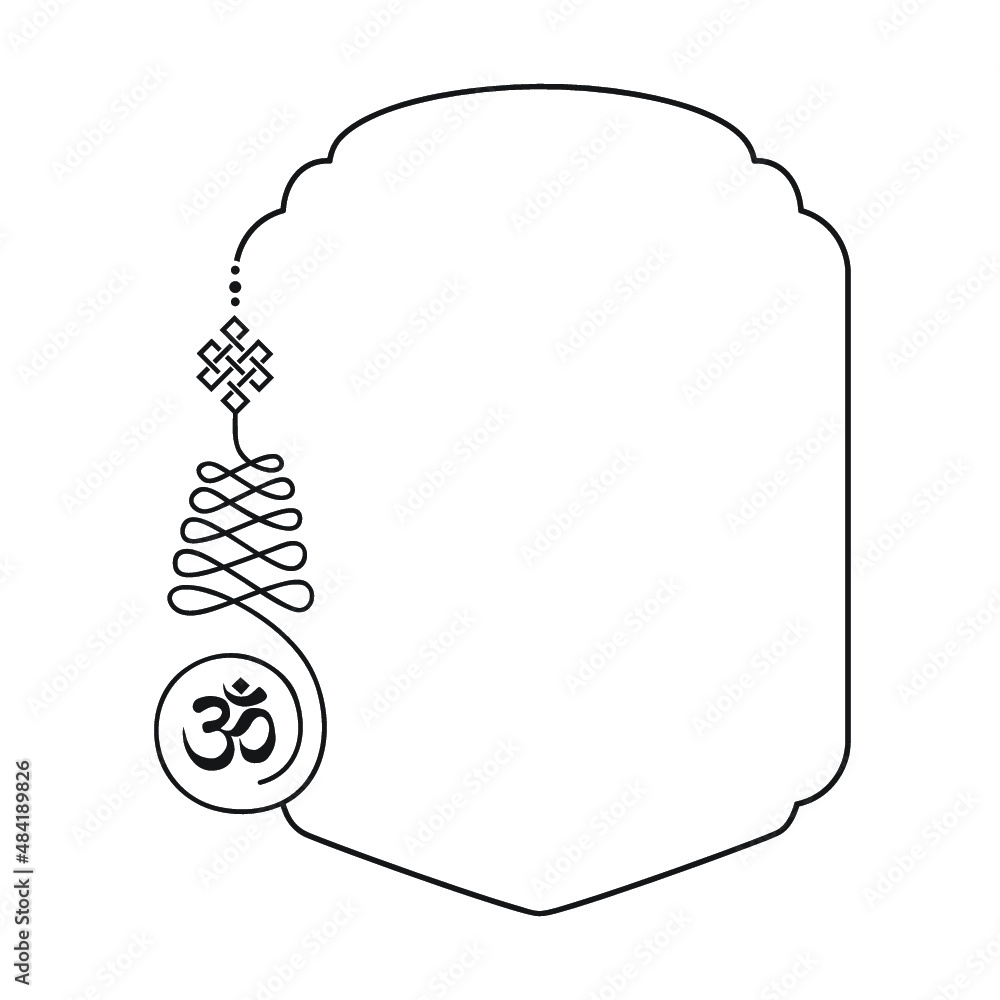 Buddhist symbol represents life’s path, frame