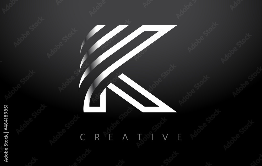 K Logo Letter Icon monogram. k Letter Design with White Line monogram and minimalist Modern Creative Look K Logo Letter Icon monogram. k Letter Design with White Line monogram and minimalist Modern Creative Look