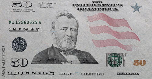 U.S. 50 dollar banknote. Elements photo