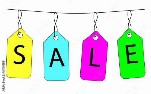 Sale tags. Vector. Discount. Holidays