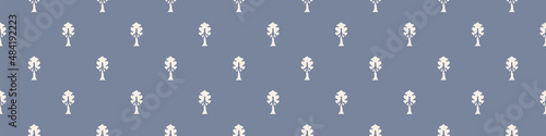 French fleur de lis royal lily seamless border. Farmhouse cottage banner. Lilies lys flower flourish motif rustic damask.