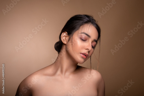 Woman with flawless skin