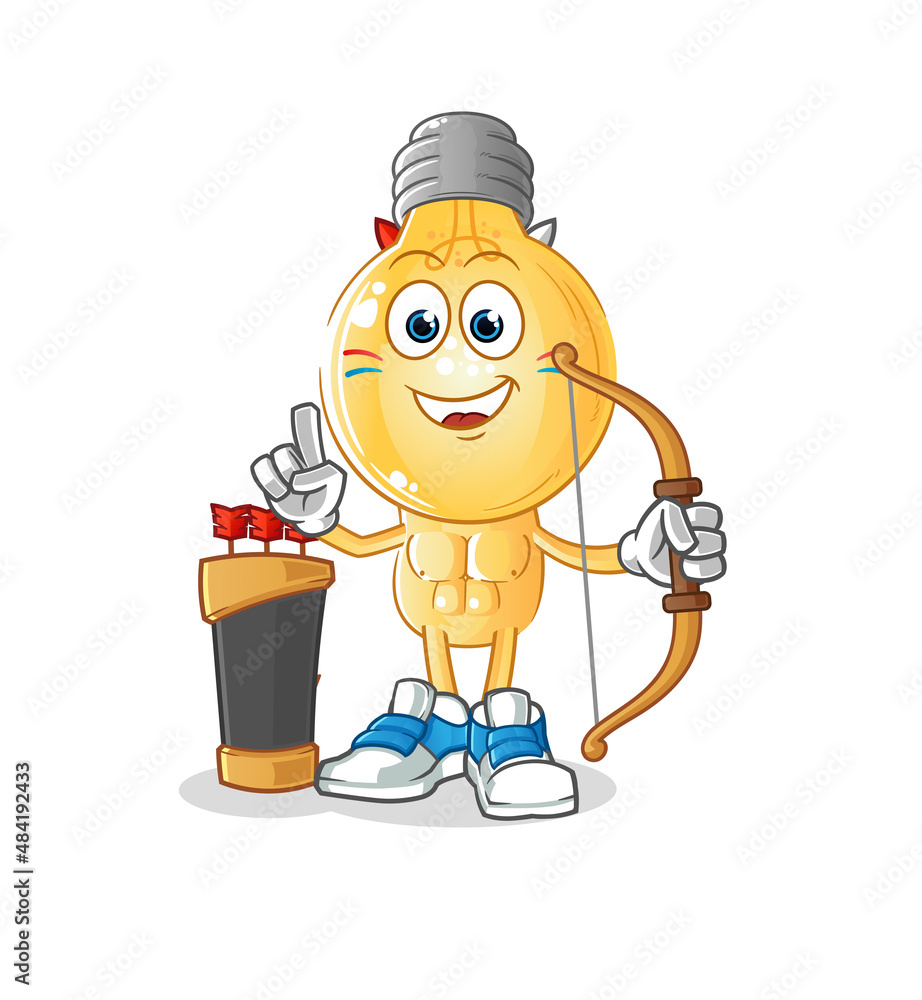 Obraz premium light bulb head cartoon native american tribe. cartoon vector