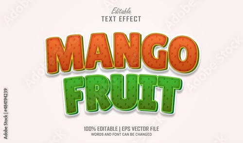 Mango Fruit Editable Text Effect Style