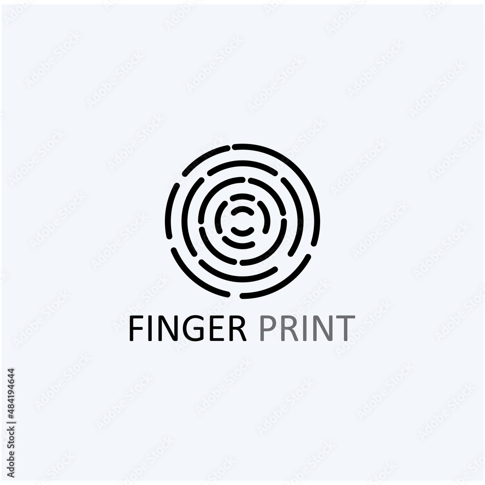 fingerprint icon, with simple and modern logo graphic art design. fingerprint icon, with simple and modern logo graphic art design.
