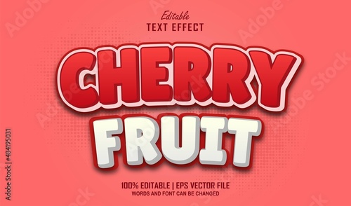 Cherry Fruit Editable Text Effect Style
