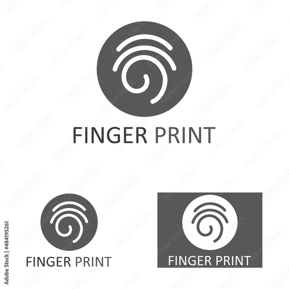 fingerprint icon, with simple and modern logo graphic art design. fingerprint icon, with simple and modern logo graphic art design.