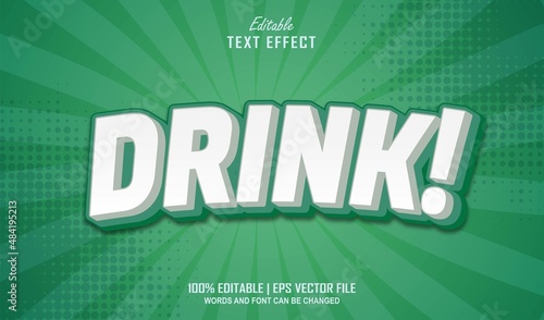 Drink Editable Text Effect Style
