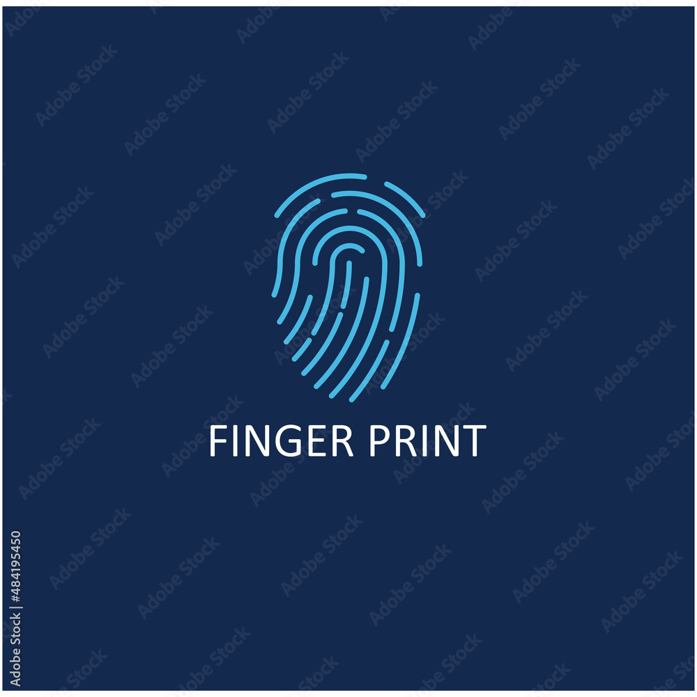 fingerprint icon, with simple and modern logo graphic art design. fingerprint icon, with simple and modern logo graphic art design.