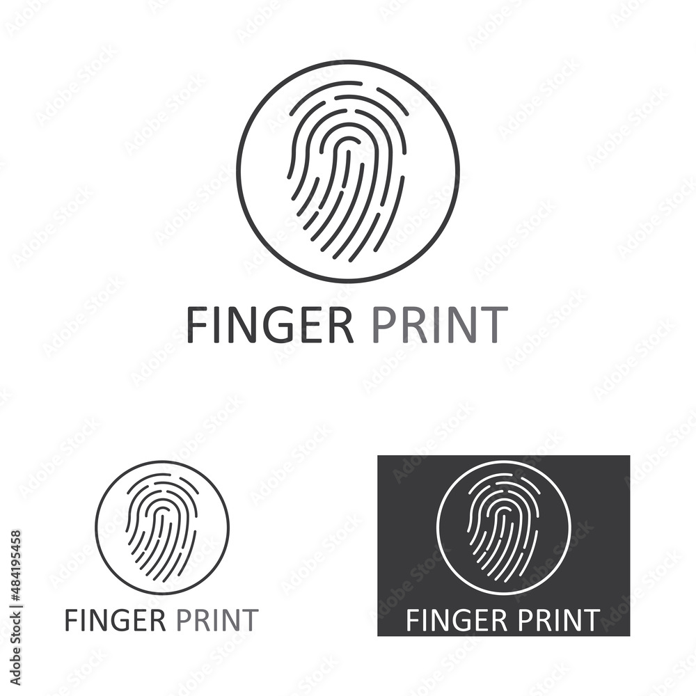 fingerprint icon, with simple and modern logo graphic art design. fingerprint icon, with simple and modern logo graphic art design.