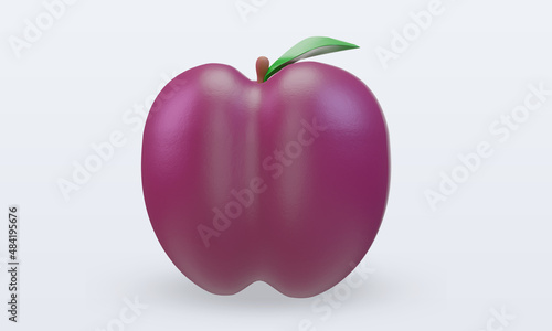 3d chinese new year Plum icon rendering front view
