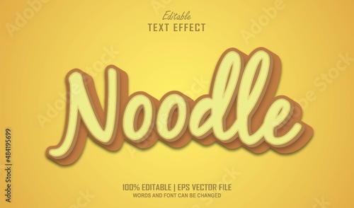 Noodle Editable Text Effect Style