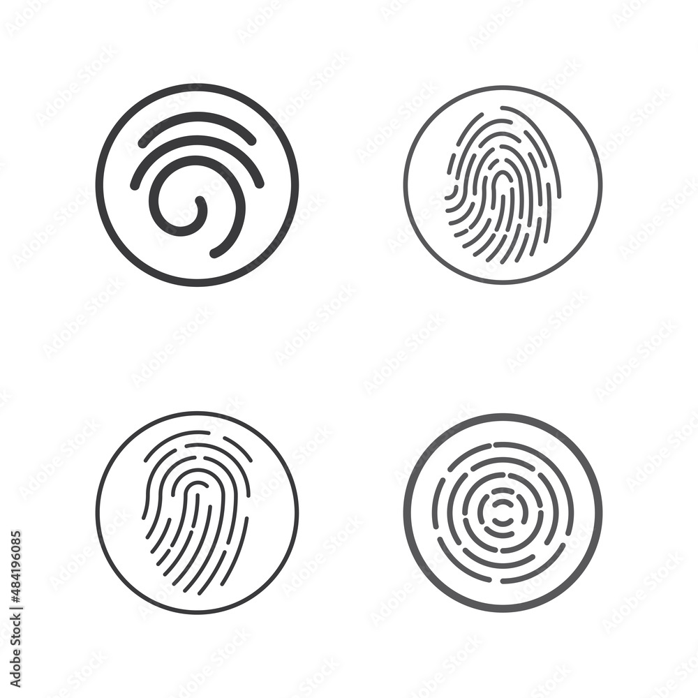 fingerprint icon, with simple and modern logo graphic art design. fingerprint icon, with simple and modern logo graphic art design.