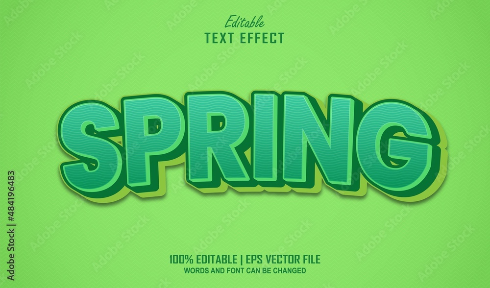 Spring Editable Text Effect Style Spring Editable Text Effect Style