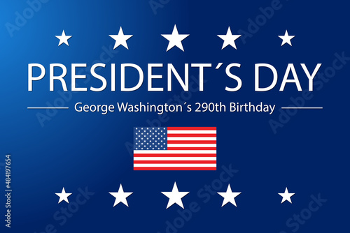 Presidents Day USA, 290th Birthday George Washington