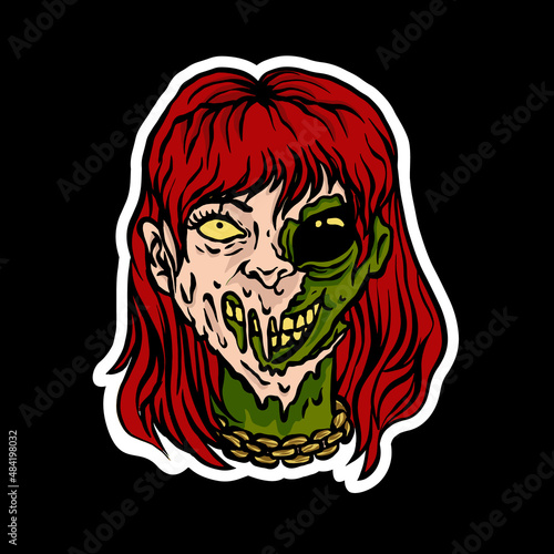 zombie woman illustration