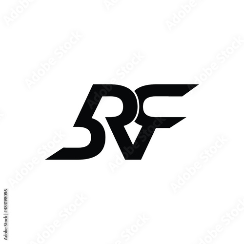 modern RF letter sign vector illustration 