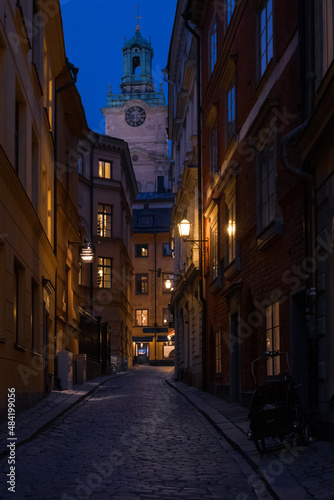 street in the old town of stockholm in sweden