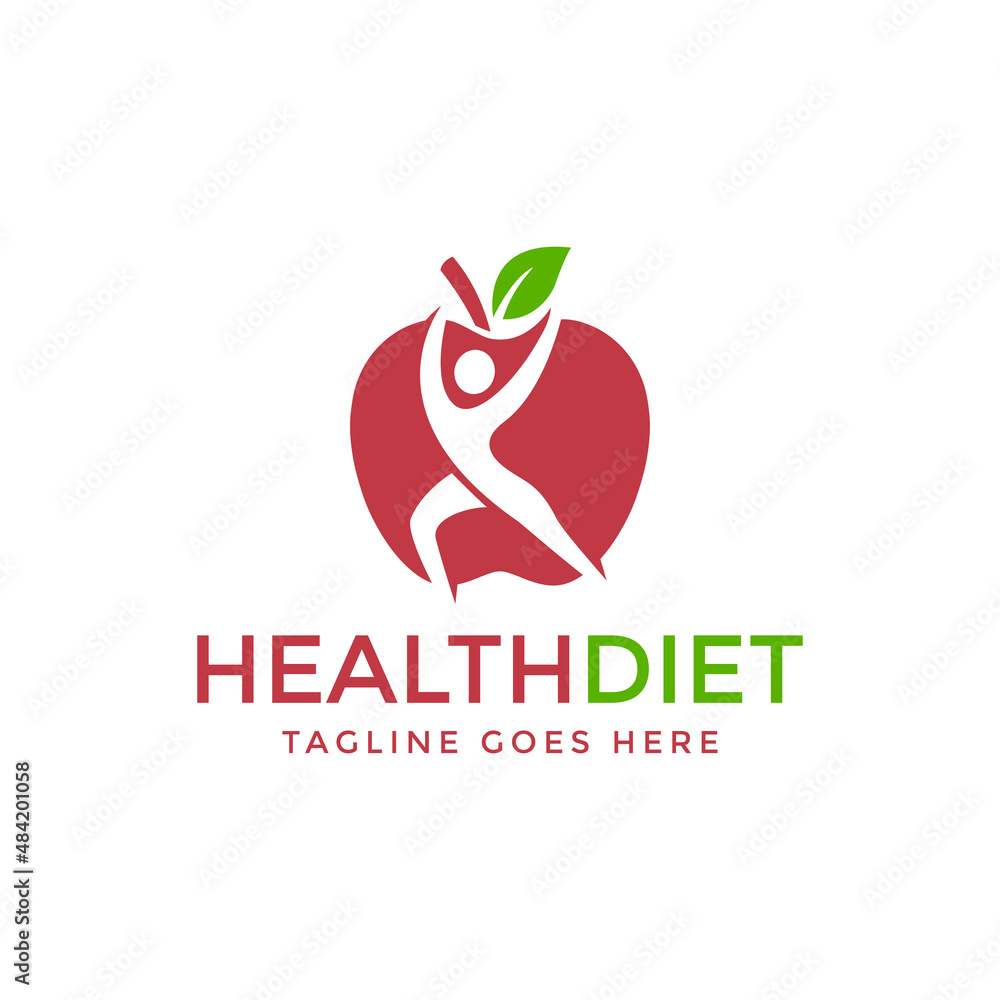 health diet logo design vector illustration health diet logo design vector illustration