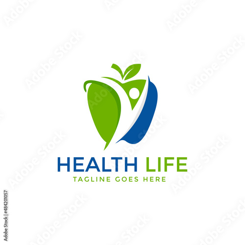 People health logo design vector illustration