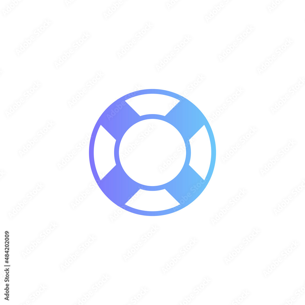 lifebuoy vector icon with gradient lifebuoy vector icon with gradient