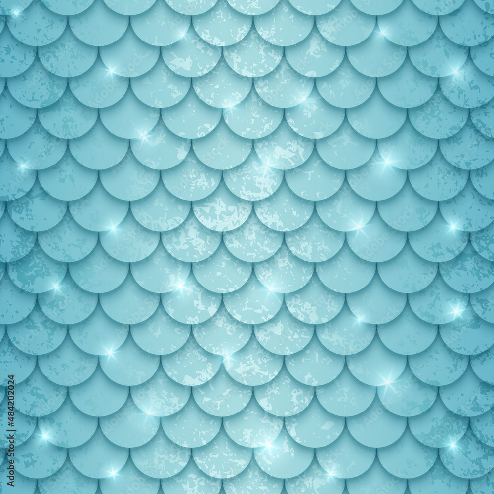 Shining pearl mint mermaid scales pattern Shining pearl mint mermaid scales pattern
