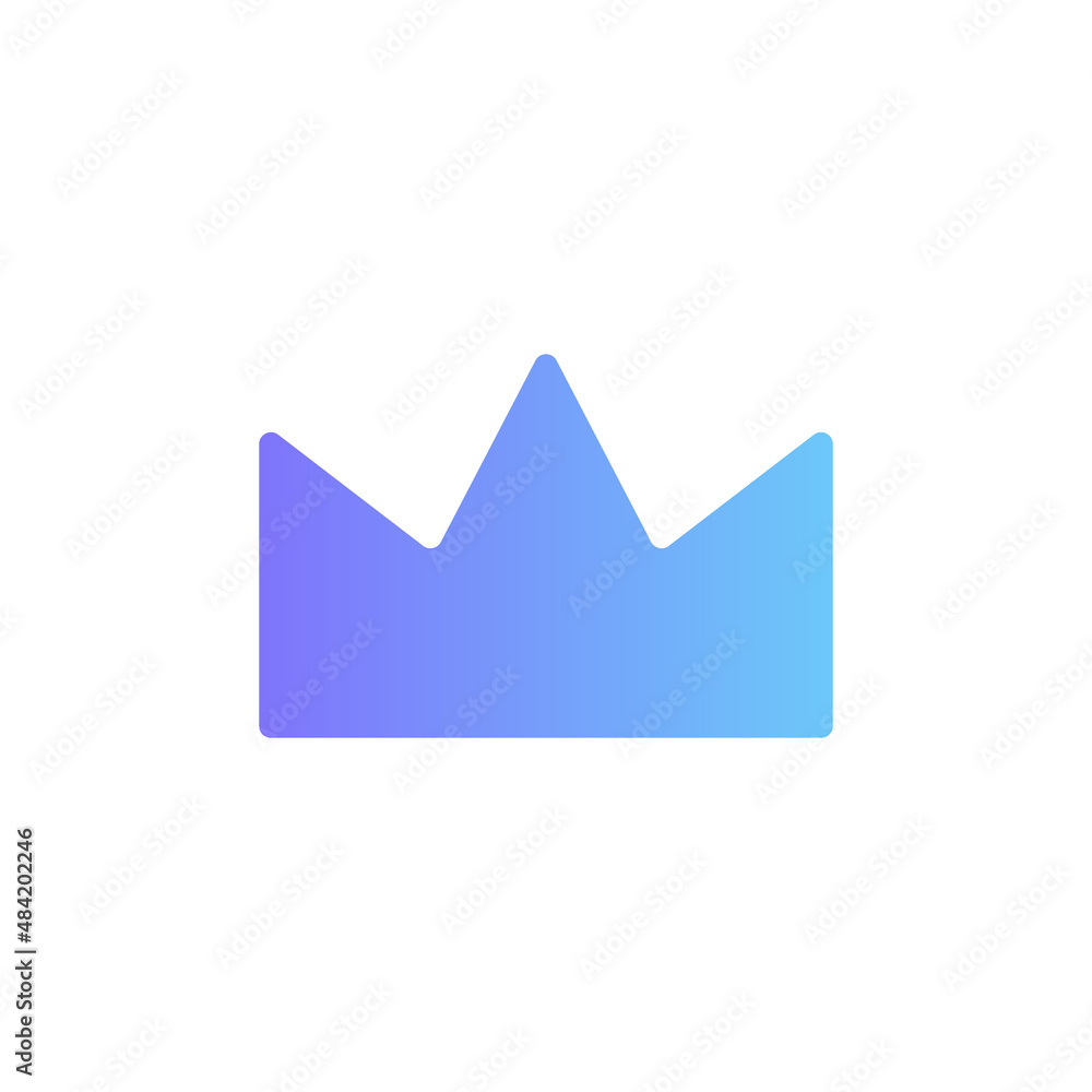 Crown vector icon with gradient