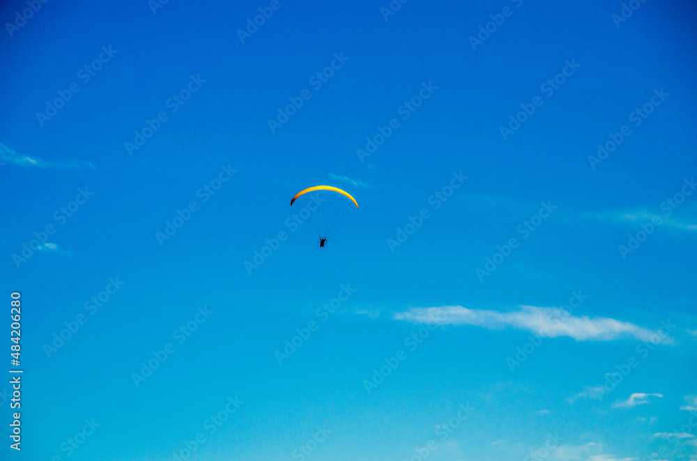 Paragliding in the blue sky, Aracaju, Sergipe, Brazil February 8th, 2016 Paragliding in the blue sky, Aracaju, Sergipe, Brazil February 8th, 2016