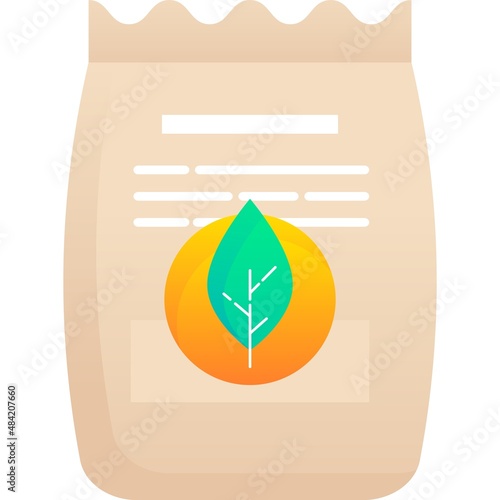 Compost fertilizer soil bag icon manure vector