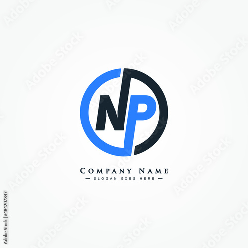 Initial Letter NP Logo - Minimal Alphabet Logo