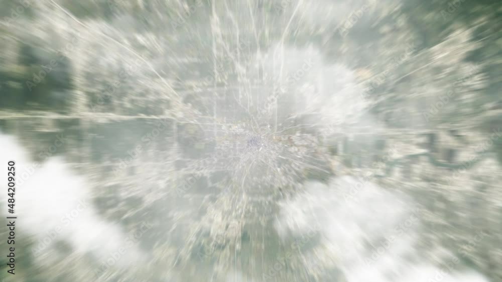 Zoom in from space and focus on Houston, Texas, USA. 3D Animation. Background for travel intro. Elements of this image furnished by NASA