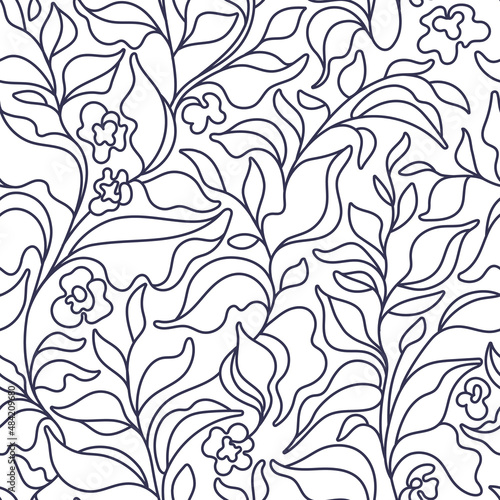Linear of tea plant Nature pattern Graphic textile