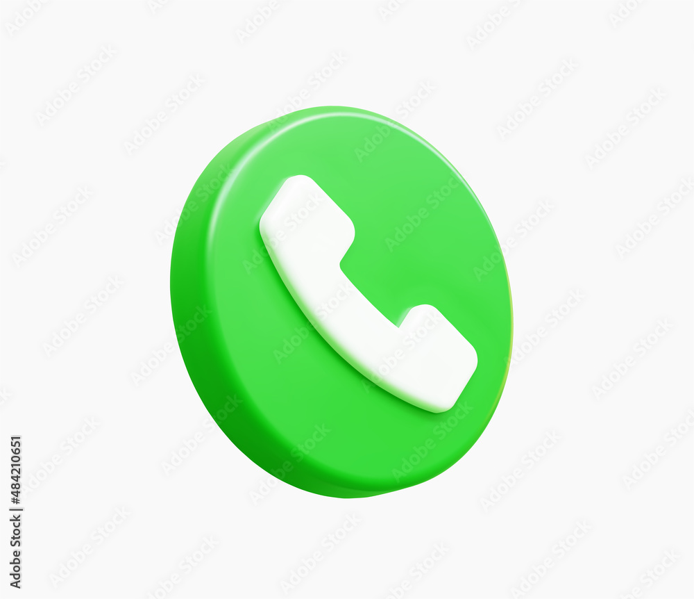 3D Realistic Phone Call Button vector illustration 3D Realistic Phone Call Button vector illustration