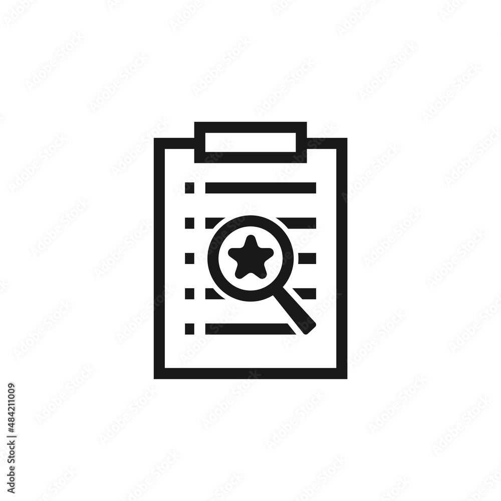 Shortlist icon isolated on white background Shortlist icon isolated on white background