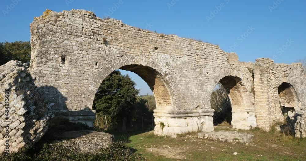 Barbegal aqueduct, Roman ruins in Fontvielle, Provence, Southern France Barbegal aqueduct, Roman ruins in Fontvielle, Provence, Southern France