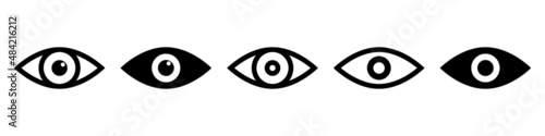 Eyes icon set simple design