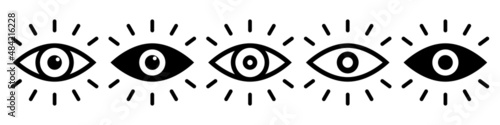 Eyes icon set simple design