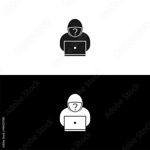 Cybercrime icon isolated of flat style design