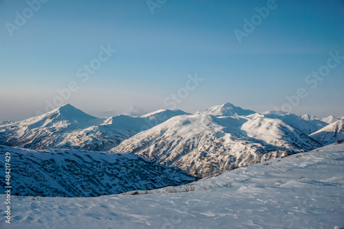 Winter landscape on the Vilyuchinsky pass