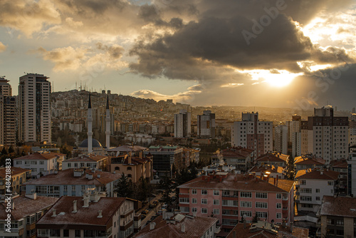 Sunset at Ankara, Turkey photo